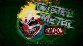 Title screen of Twisted Metal: Head-On on the Sony PSP.