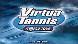 Title screen of Virtua Tennis: World Tour on the Sony PSP.