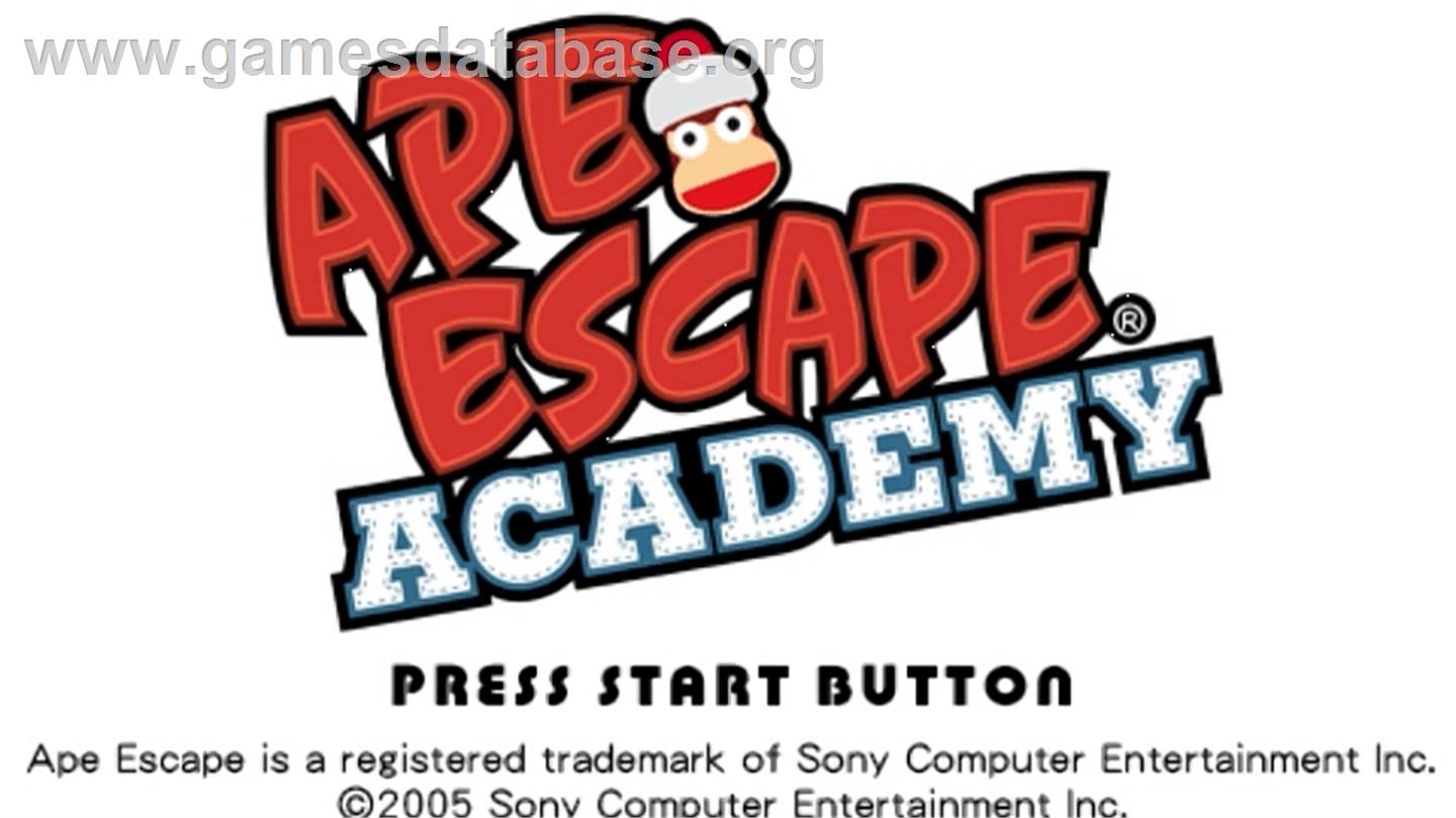 Ape Escape Academy - Sony PSP - Artwork - Title Screen
