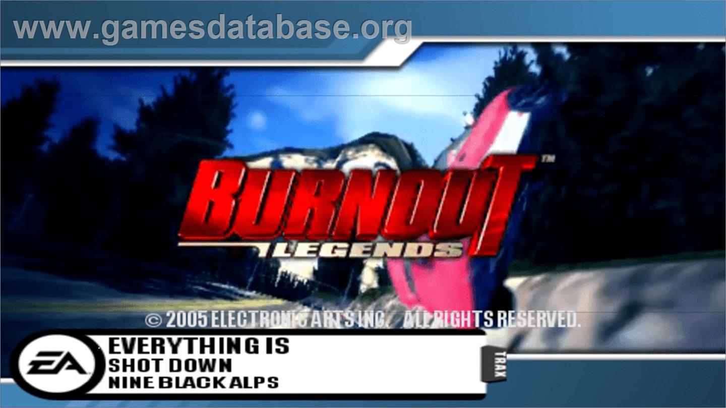 Burnout Legends - Sony PSP - Artwork - Title Screen
