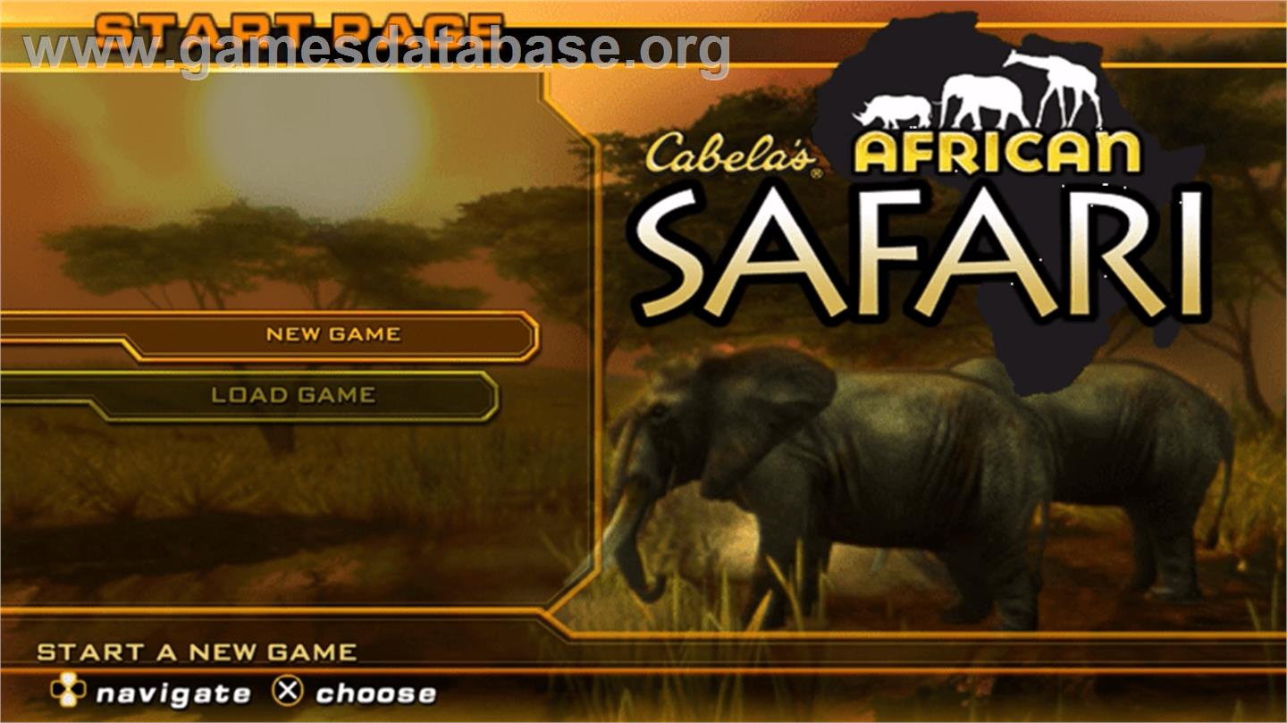 Cabela's African Safari - Sony PSP - Artwork - Title Screen