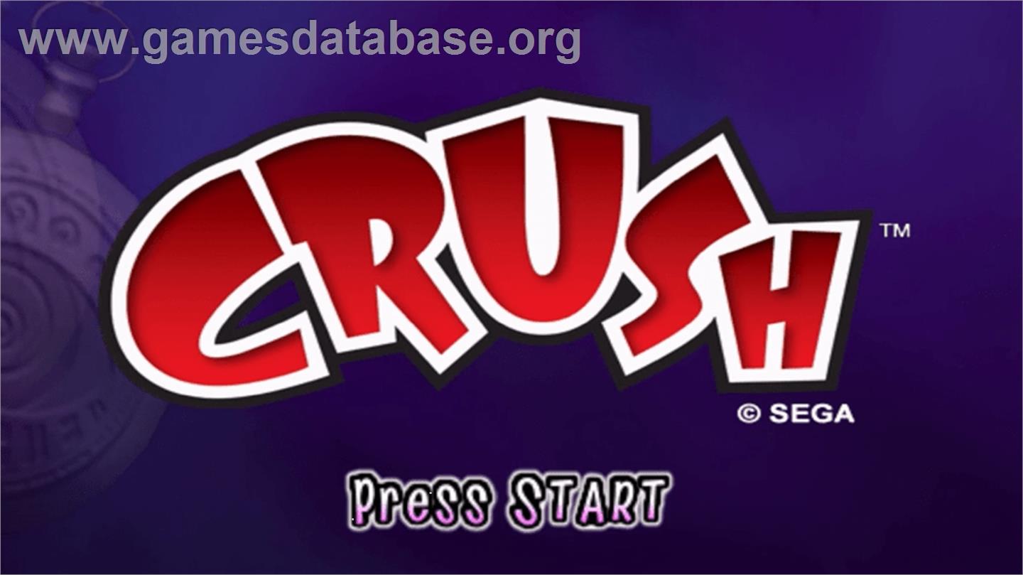 Crush - Sony PSP - Artwork - Title Screen
