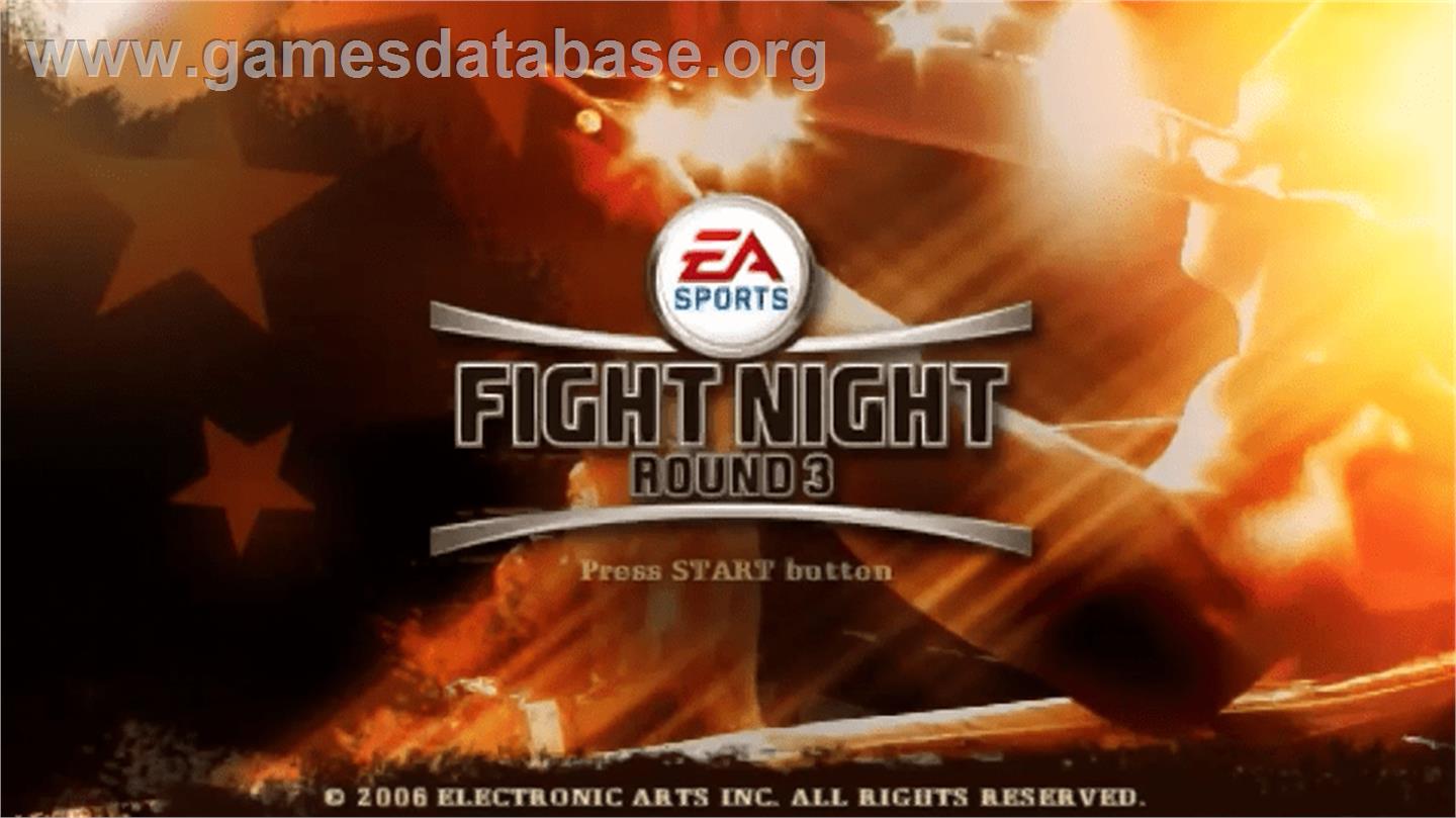 Fight Night Round 3 - Sony PSP - Artwork - Title Screen
