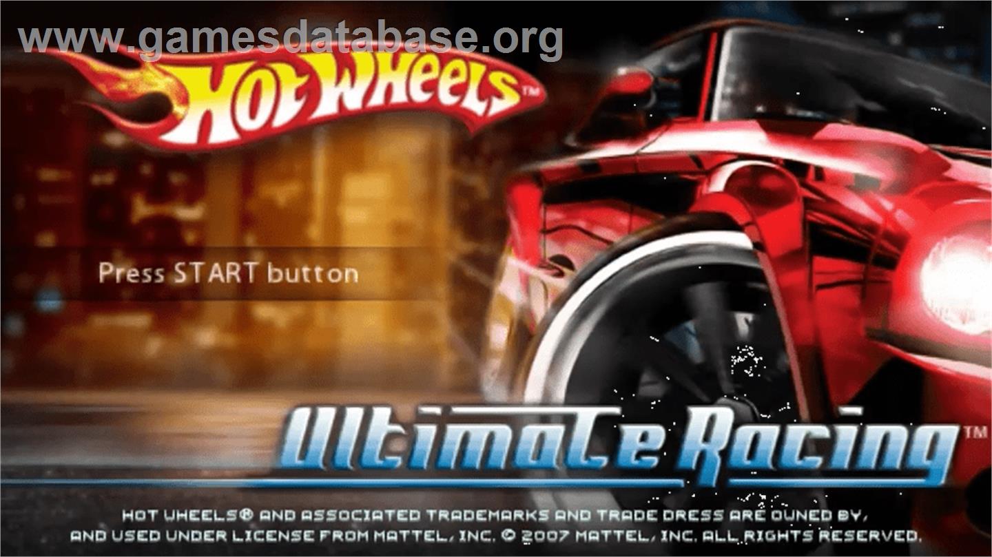 Hot Wheels: Ultimate Racing - Sony PSP - Artwork - Title Screen
