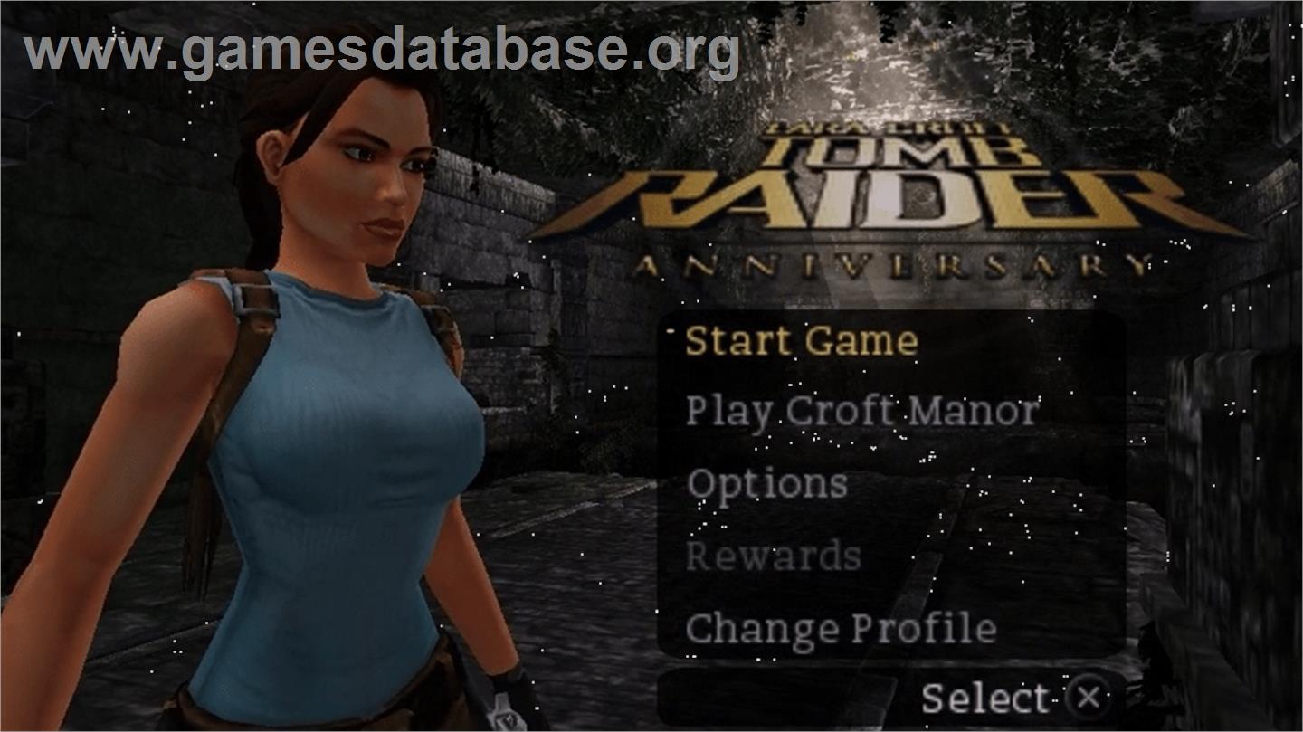 Lara Croft Tomb Raider: Anniversary - Sony PSP - Artwork - Title Screen