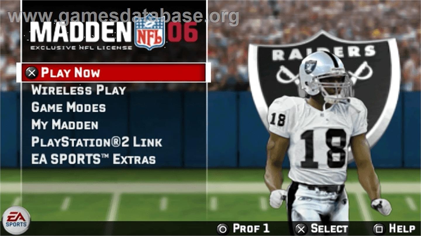 Madden NFL 6 - Sony PSP - Artwork - Title Screen