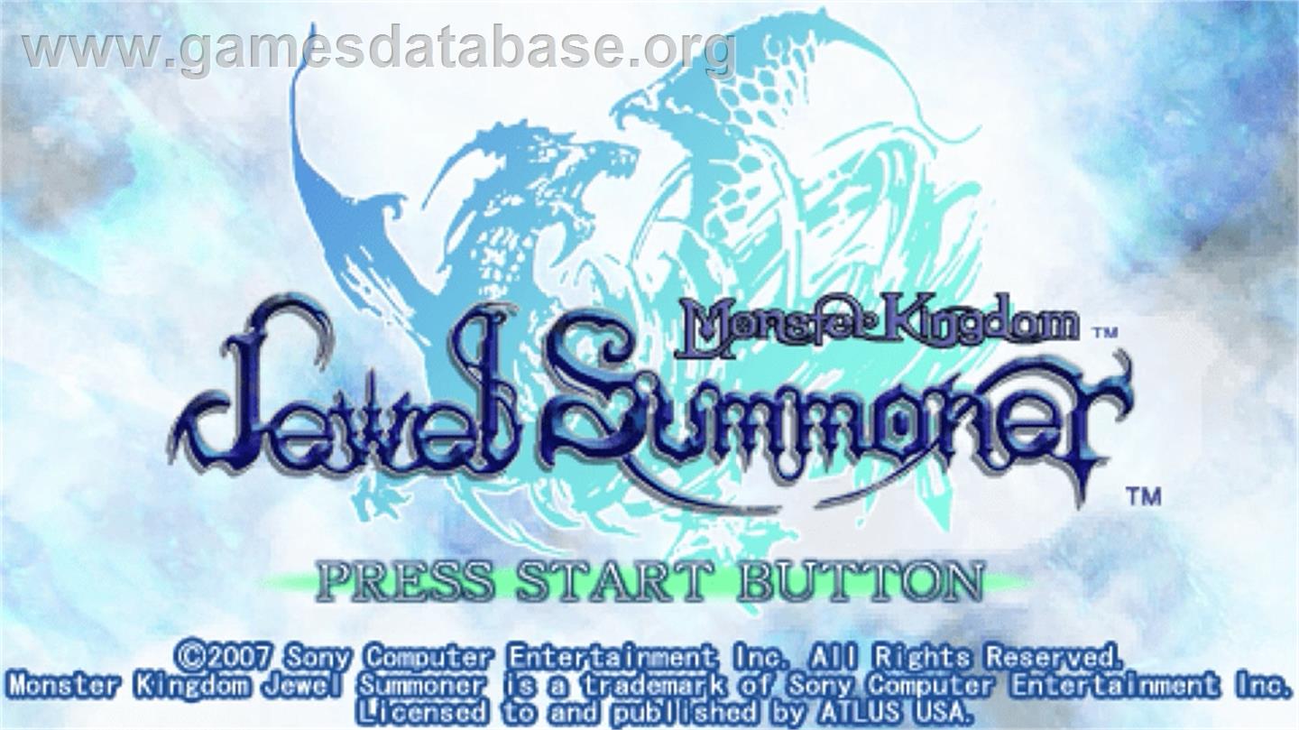 Monster Kingdom: Jewel Summoner - Sony PSP - Artwork - Title Screen