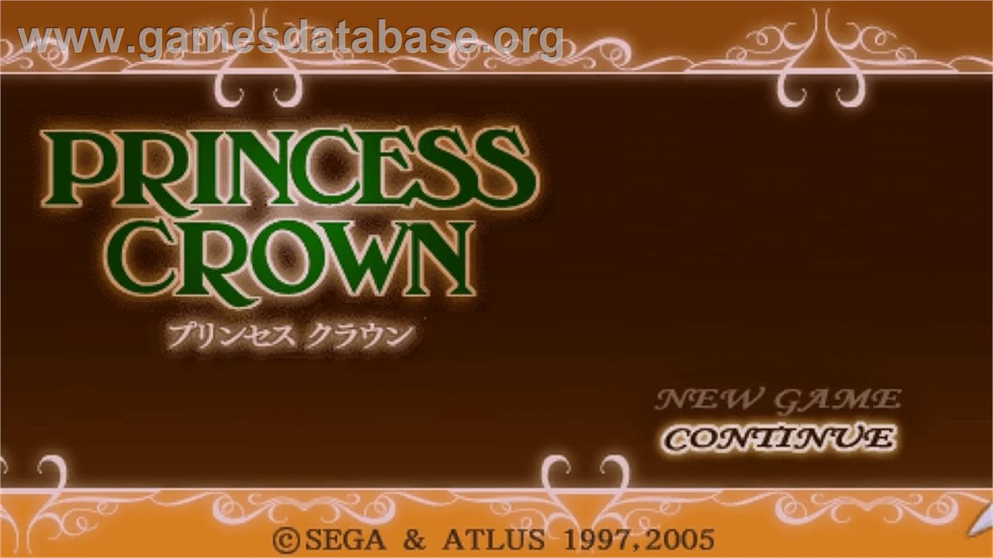 Princess Crown - Sony PSP - Artwork - Title Screen