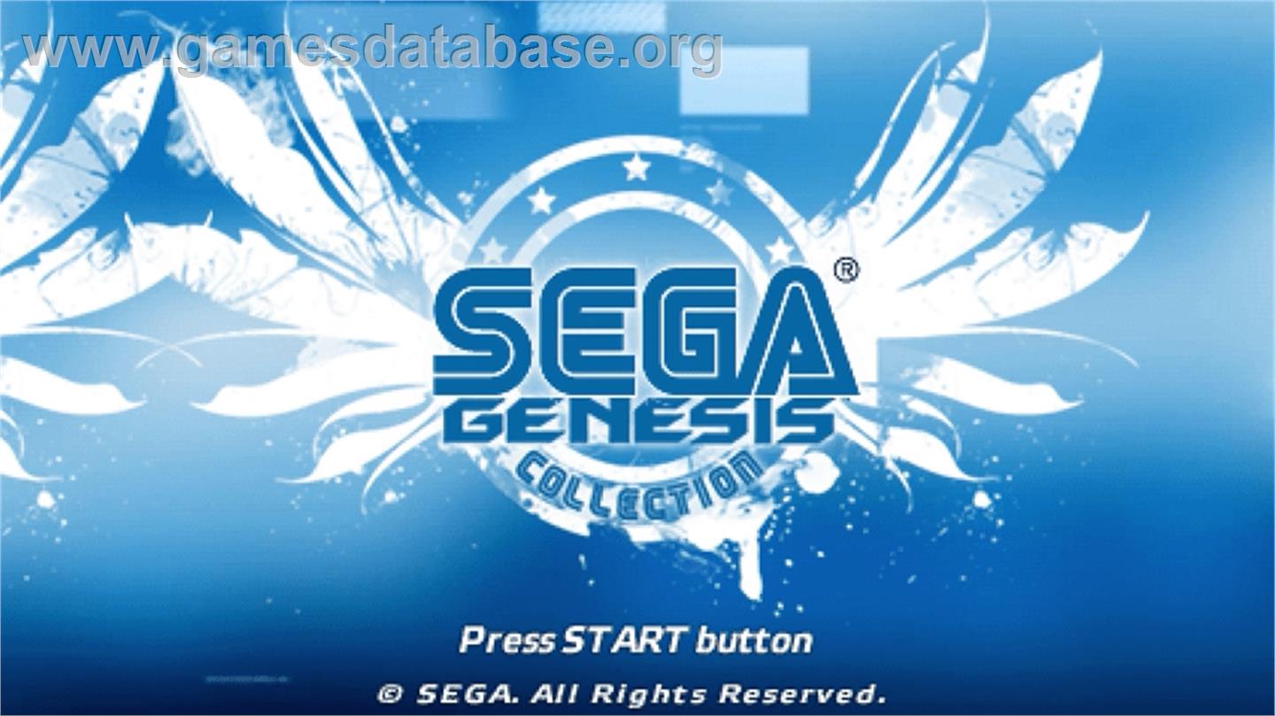 SEGA Genesis Collection - Sony PSP - Artwork - Title Screen