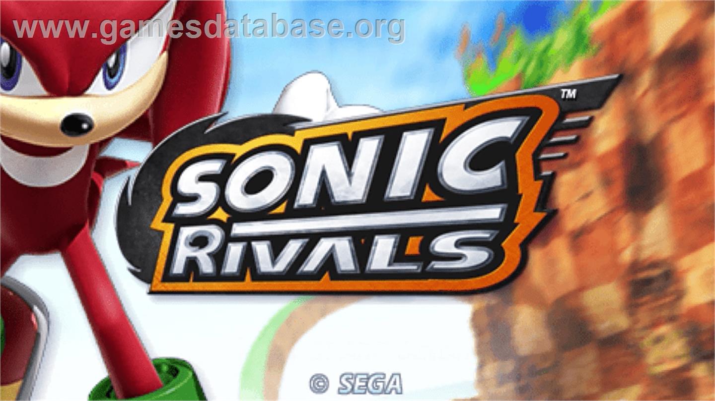 Sonic Rivals - Sony PSP - Artwork - Title Screen