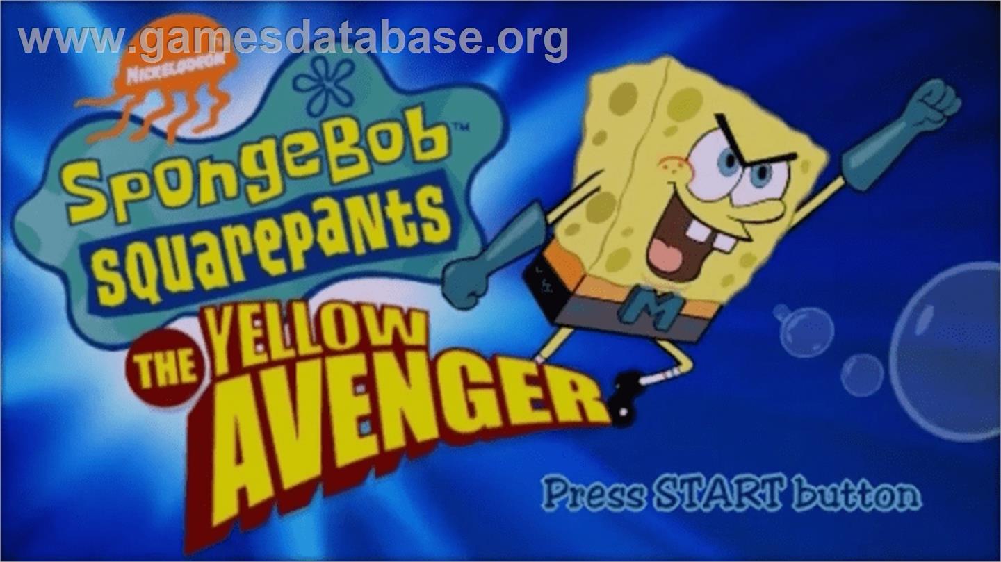 SpongeBob SquarePants: The Yellow Avenger - Sony PSP - Artwork - Title Screen