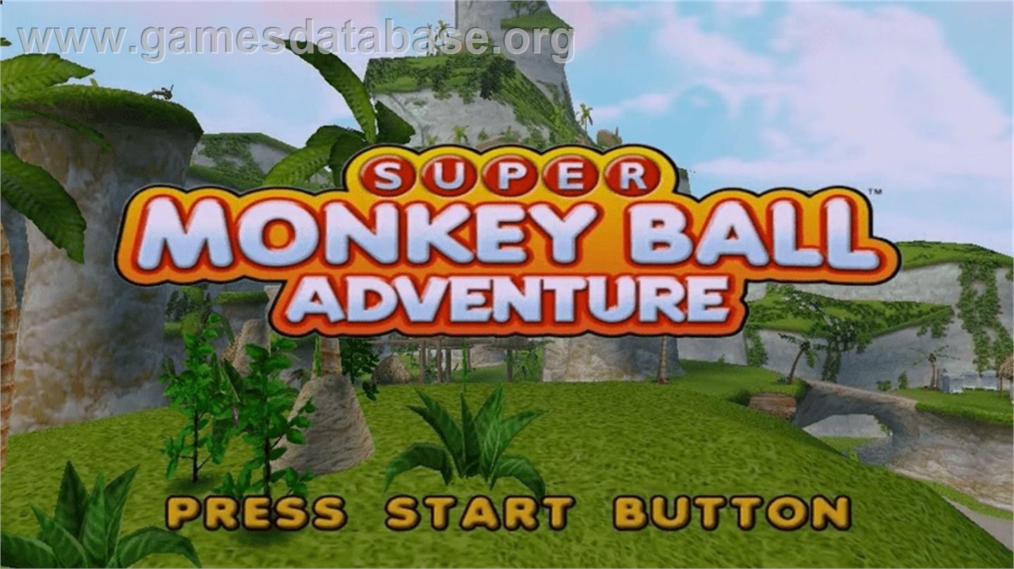 Super Monkey Ball Adventure - Sony PSP - Artwork - Title Screen