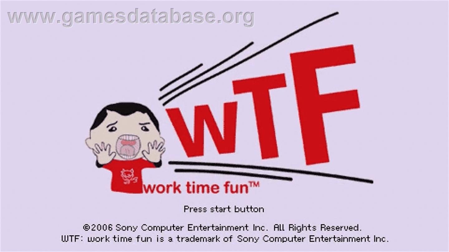 WTF: work time fun - Sony PSP - Artwork - Title Screen