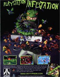 Advert for Centipede on the Sony Playstation.
