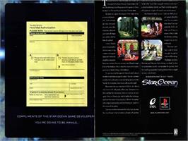 Advert for Star Ocean: The Second Story on the Sony Playstation.
