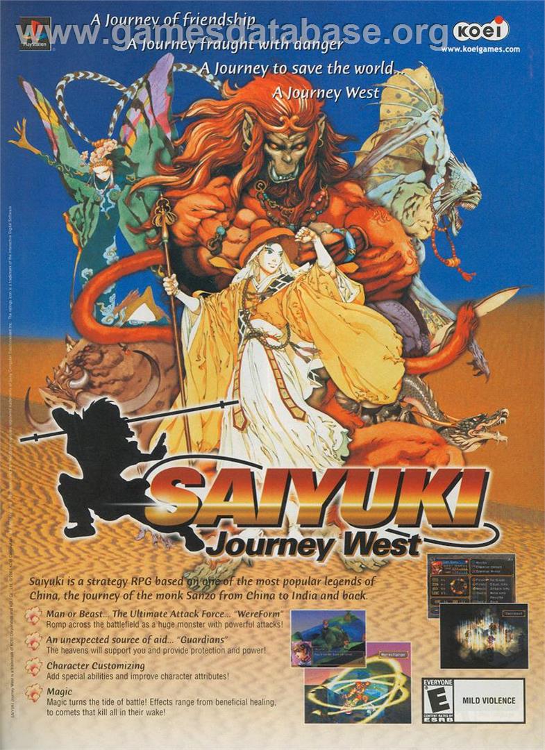 Saiyuki: Journey West - Sony Playstation - Artwork - Advert