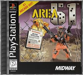 Box cover for Area 51 on the Sony Playstation.