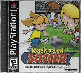 Box cover for Backyard Soccer on the Sony Playstation.