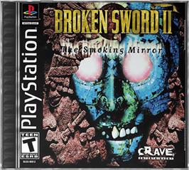 Box cover for Broken Sword 2: The Smoking Mirror on the Sony Playstation.