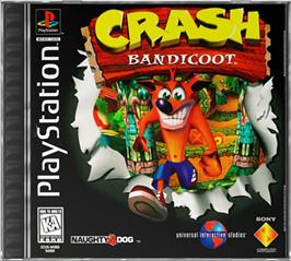 Box cover for Crash Bandicoot on the Sony Playstation.