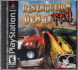 Box cover for Destruction Derby Raw on the Sony Playstation.