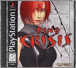 Box cover for Dino Crisis on the Sony Playstation.