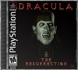 Box cover for Dracula: The Resurrection on the Sony Playstation.