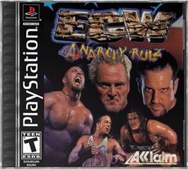 Box cover for ECW Anarchy Rulz on the Sony Playstation.