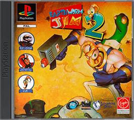 Box cover for Earthworm Jim 2 on the Sony Playstation.