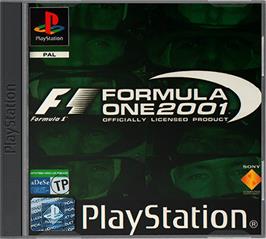Box cover for Formula One 2001 on the Sony Playstation.