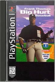 Box cover for Frank Thomas Big Hurt Baseball on the Sony Playstation.