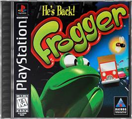 Box cover for Frogger on the Sony Playstation.