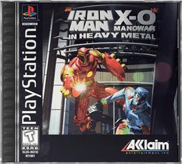 Box cover for Iron Man / X-O Manowar in Heavy Metal on the Sony Playstation.