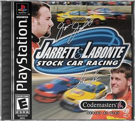 Box cover for Jarrett and Labonte Stock Car Racing on the Sony Playstation.