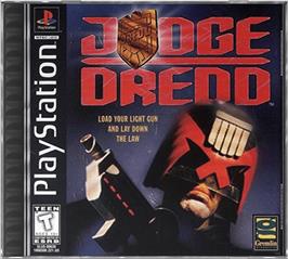 Box cover for Judge Dredd on the Sony Playstation.