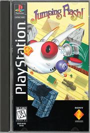 Box cover for Jumping Flash! on the Sony Playstation.