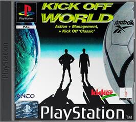 Box cover for Kick Off World on the Sony Playstation.
