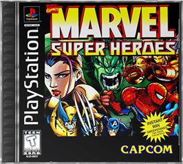 Box cover for Marvel Super Heroes on the Sony Playstation.