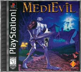 Box cover for MediEvil on the Sony Playstation.