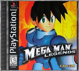 Box cover for Mega Man Legends on the Sony Playstation.