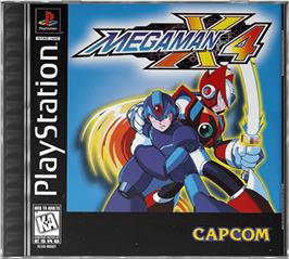Box cover for Mega Man X4 on the Sony Playstation.