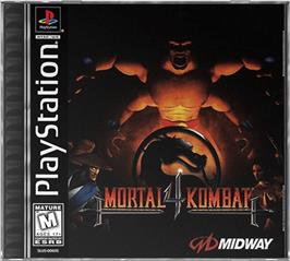 Box cover for Mortal Kombat 4 on the Sony Playstation.