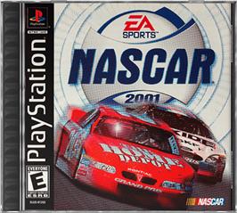 Box cover for NASCAR 2001 on the Sony Playstation.