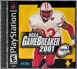 Box cover for NCAA GameBreaker 2001 on the Sony Playstation.