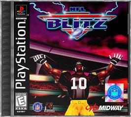 Box cover for NFL Blitz on the Sony Playstation.
