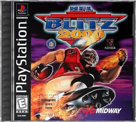 Box cover for NFL Blitz 2000 on the Sony Playstation.