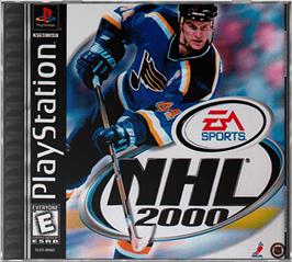 Box cover for NHL 2000 on the Sony Playstation.