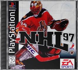 Box cover for NHL 97 on the Sony Playstation.