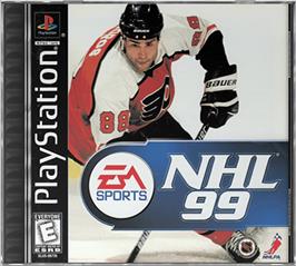 Box cover for NHL 99 on the Sony Playstation.