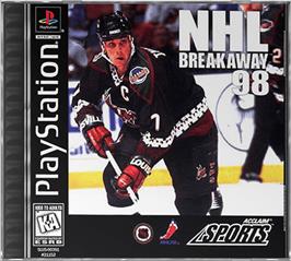 Box cover for NHL Breakaway 98 on the Sony Playstation.